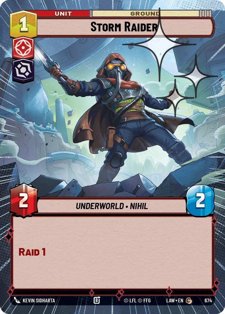 Star Wars: Unlimited A Lawless Time Storm Raider (Hyperspace Foil) 674 Common Near Mint Foil