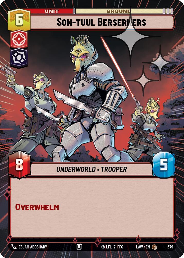 Star Wars: Unlimited A Lawless Time Son-tuul Berserkers (Hyperspace Foil) 679 Common Near Mint Foil
