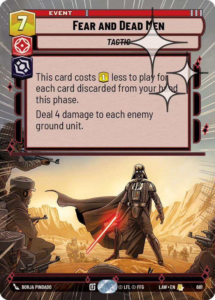 Star Wars: Unlimited A Lawless Time Fear and Dead Men (Hyperspace Foil) 681 Rare Near Mint Foil