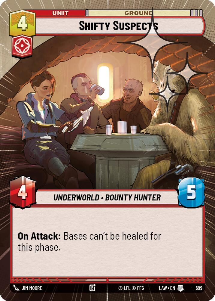 Star Wars: Unlimited A Lawless Time Shifty Suspects (Hyperspace Foil) 699 Uncommon Near Mint Foil