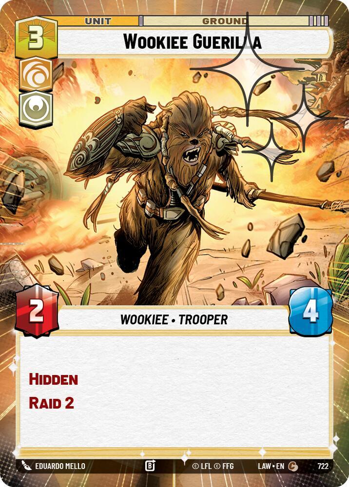 Star Wars: Unlimited A Lawless Time Wookiee Guerilla (Hyperspace Foil) 722 Common Near Mint Foil