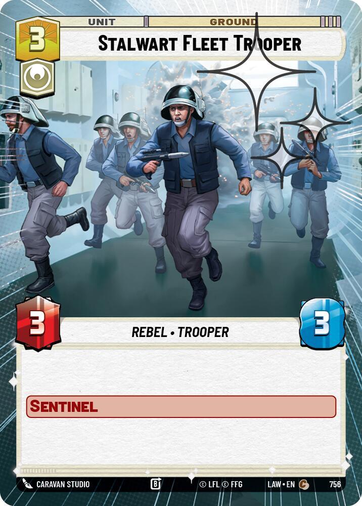 Star Wars: Unlimited A Lawless Time Stalwart Fleet Trooper (Hyperspace Foil) 756 Common Near Mint Foil