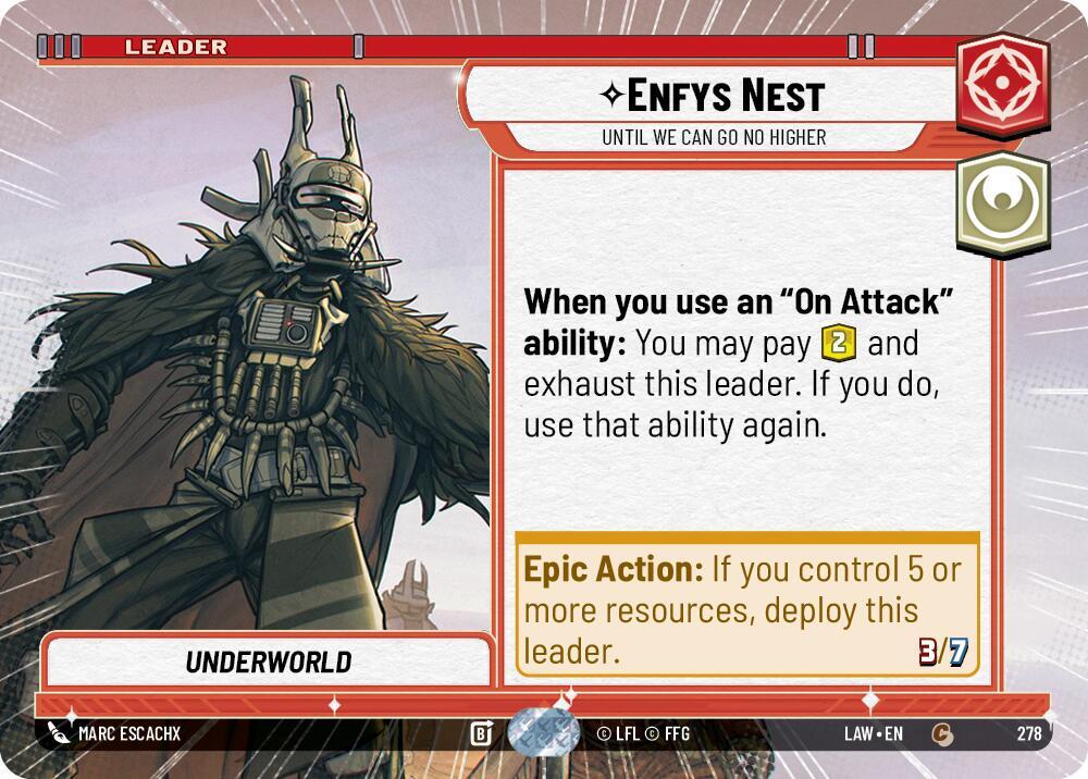 Star Wars: Unlimited A Lawless Time Enfys Nest - Until We Can Go No Higher (Hyperspace) 278 Common Near Mint