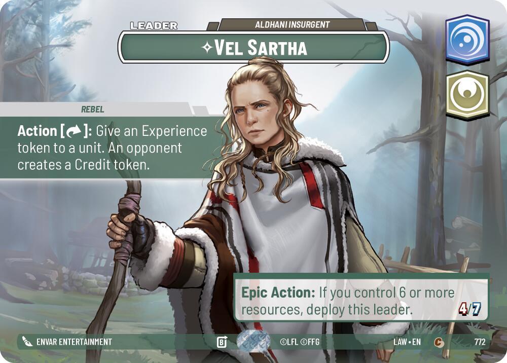 Star Wars: Unlimited A Lawless Time Vel Sartha - Aldhani Insurgent (Showcase) 772 Common Near Mint Foil