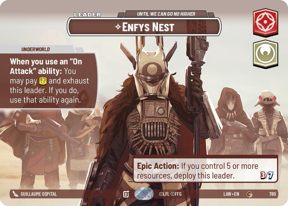 Star Wars: Unlimited A Lawless Time Enfys Nest - Until We Can Go No Higher (Showcase) 780 Common Near Mint Foil