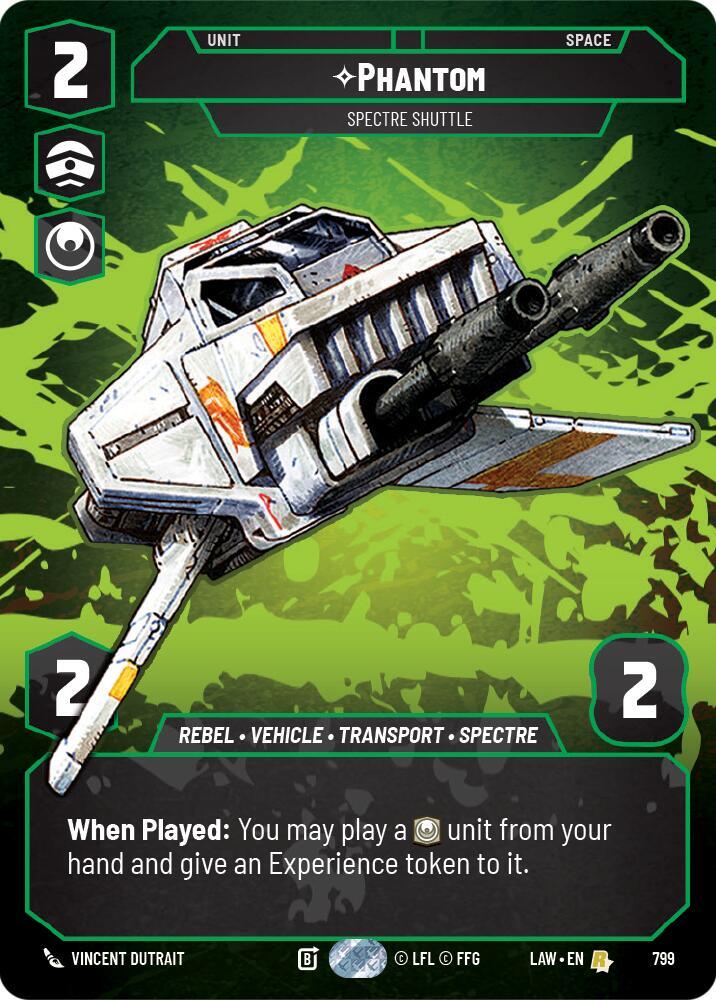Star Wars: Unlimited A Lawless Time Phantom - Spectre Shuttle (Prestige) 799 Rare Near Mint