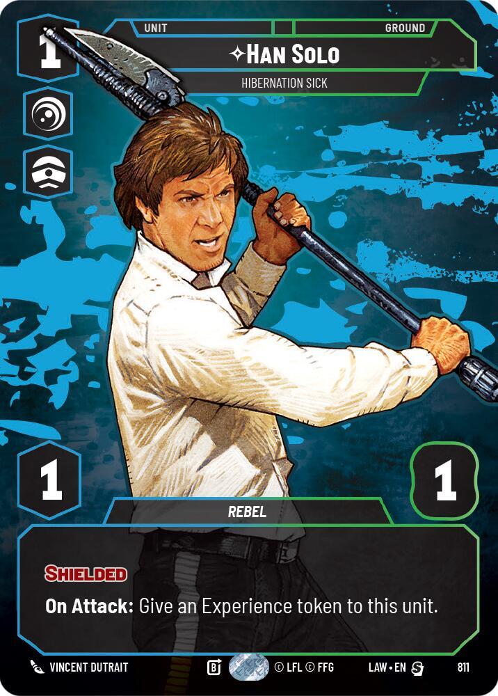 Star Wars: Unlimited A Lawless Time Han Solo - Hibernation Sick (Prestige) 811 Special Near Mint