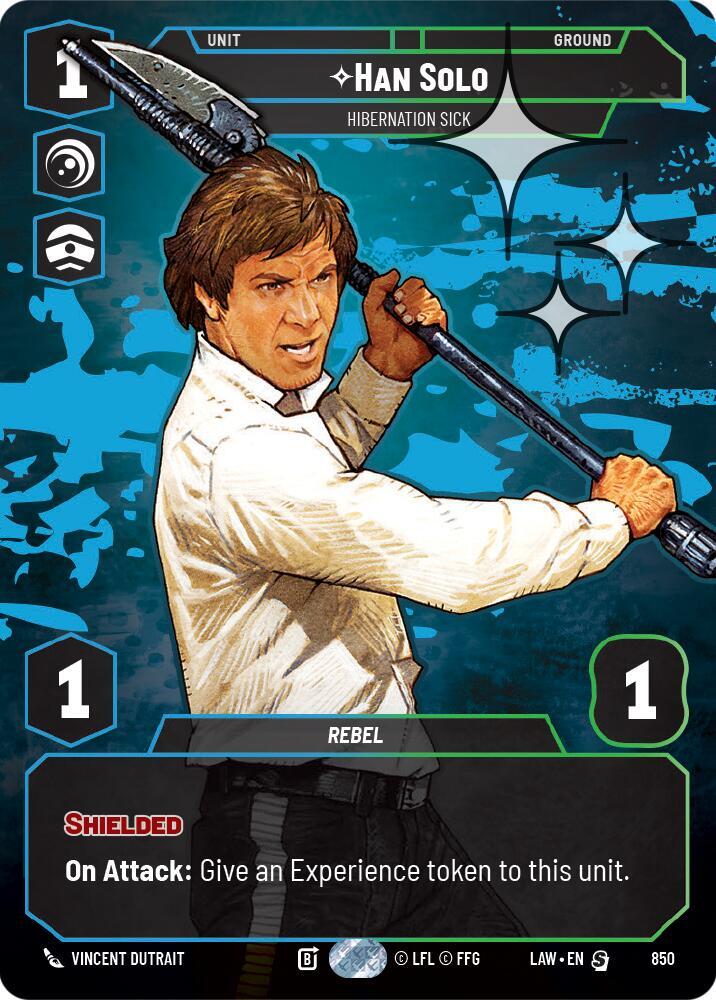 Star Wars: Unlimited A Lawless Time Han Solo - Hibernation Sick (Prestige Foil) 850 Special Near Mint Foil