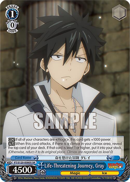Weiss Schwarz FAIRY TAIL 100 YEARS QUEST Life-Threatening Journey, Gray (SR) FT/S120-E080S SR Super Rare Near Mint