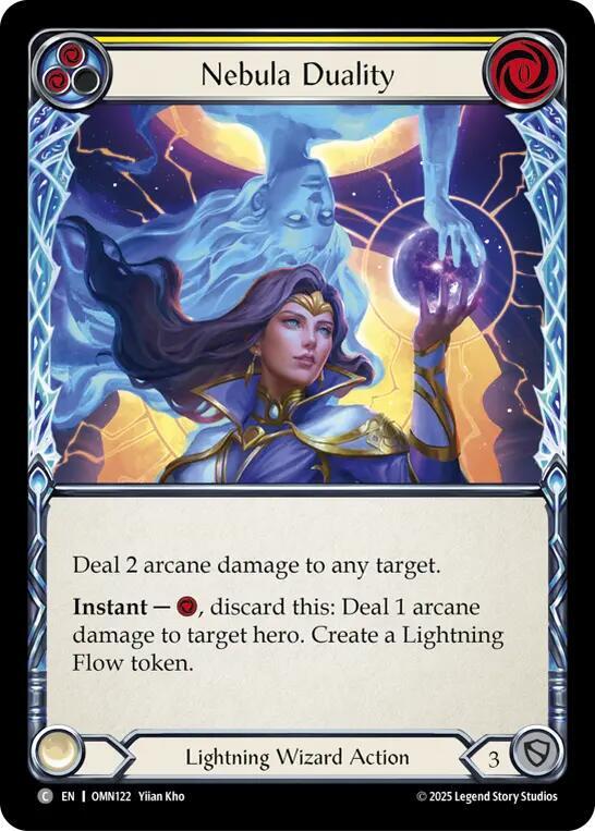 Flesh and Blood TCG Omens of the Third Age Nebula Duality (Yellow) #OMN122 Common Near Mint
