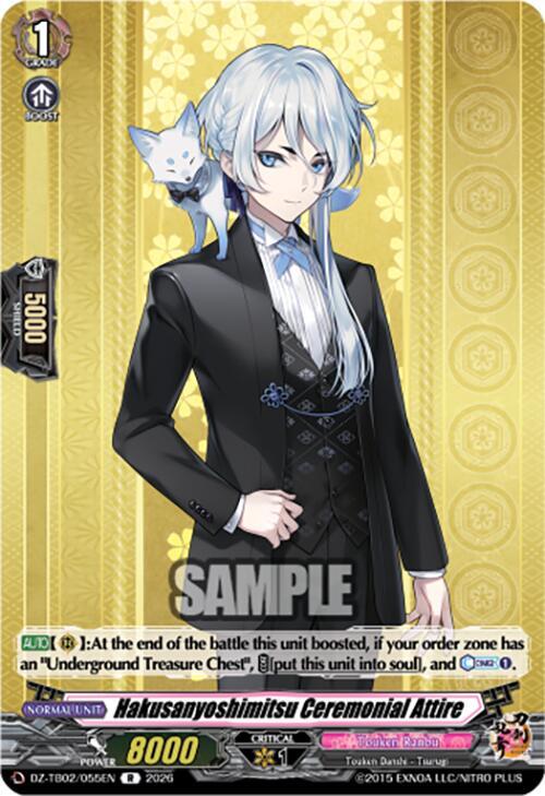 Cardfight Vanguard DZ-TB02: Touken Ranbu Online Hakusan Yoshimitsu Ceremonial Attire DZ-TB02/055EN R Near Mint