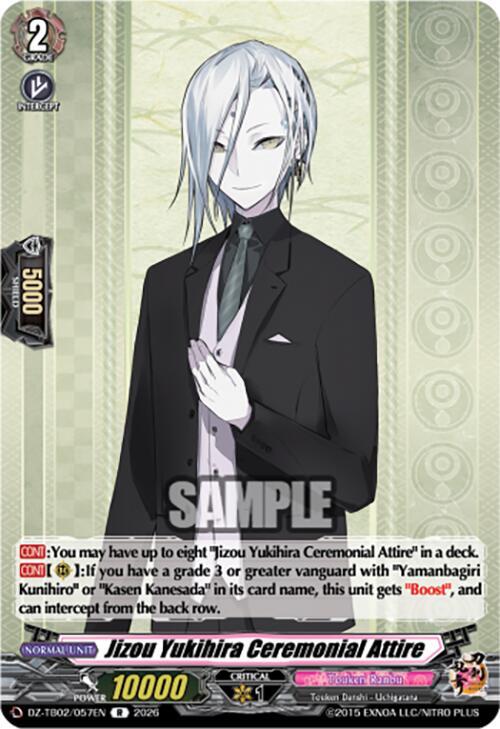 Cardfight Vanguard DZ-TB02: Touken Ranbu Online Jizou Yukihira Ceremonial Attire DZ-TB02/057EN R Near Mint