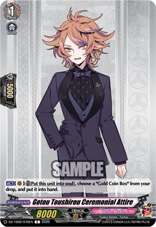Cardfight Vanguard DZ-TB02: Touken Ranbu Online Gotou Toushirou Ceremonial Attire DZ-TB02/079EN C Near Mint
