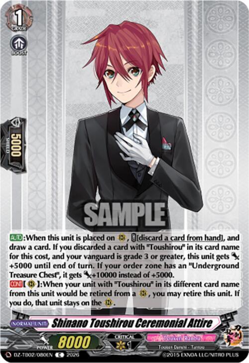 Cardfight Vanguard DZ-TB02: Touken Ranbu Online Shinano Toushirou Ceremonial Attire DZ-TB02/080EN C Near Mint
