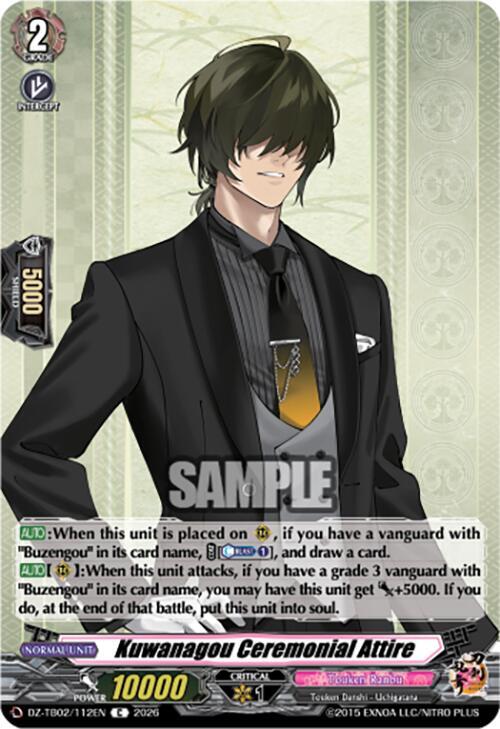 Cardfight Vanguard DZ-TB02: Touken Ranbu Online Kuwanagou Ceremonial Attire DZ-TB02/112EN C Near Mint