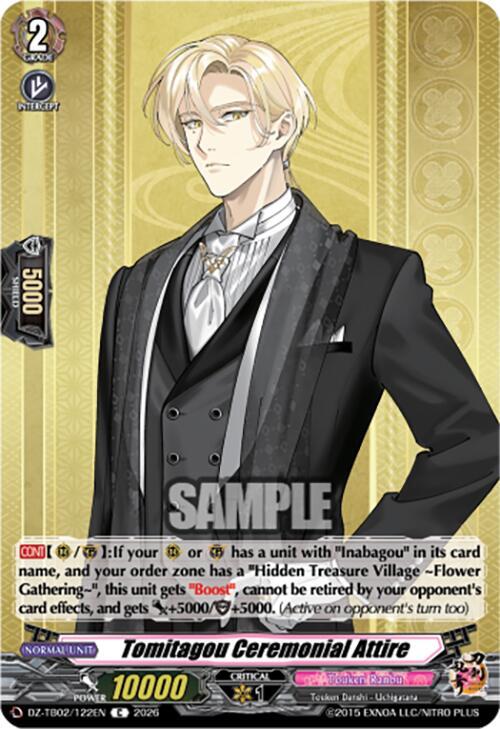 Cardfight Vanguard DZ-TB02: Touken Ranbu Online Tomitagou Ceremonial Attire DZ-TB02/122EN C Near Mint
