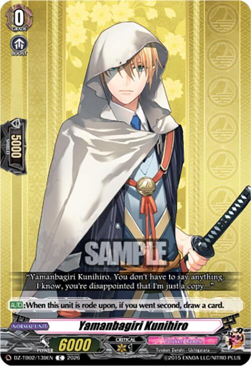 Cardfight Vanguard DZ-TB02: Touken Ranbu Online Yamanbagiri Kunihiro DZ-TB02/139EN C Near Mint