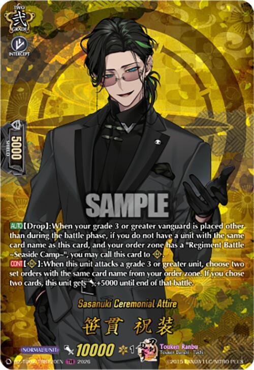 Cardfight Vanguard DZ-TB02: Touken Ranbu Online Sasanuki Ceremonial Attire (TRR) DZ-TB02/TRR120EN TRR Near Mint