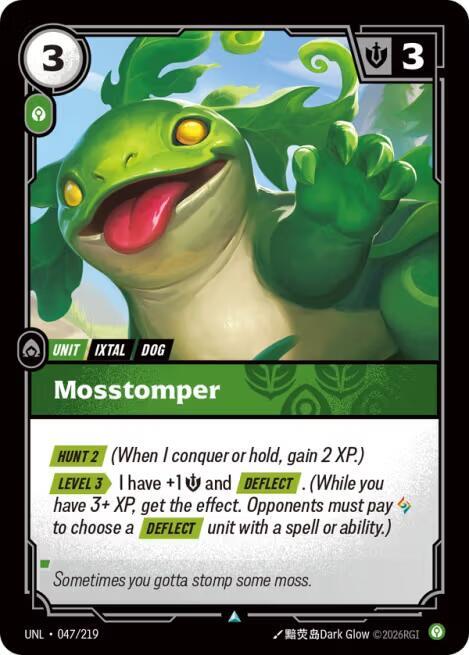 Riftbound: League of Legends Trading Card Game Unleashed Mosstomper 047/219 Uncommon Near Mint
