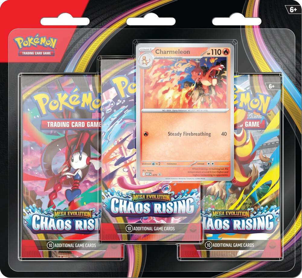 Pokemon TCG: Mega Evolution - Chaos Rising 3-Pack Blister