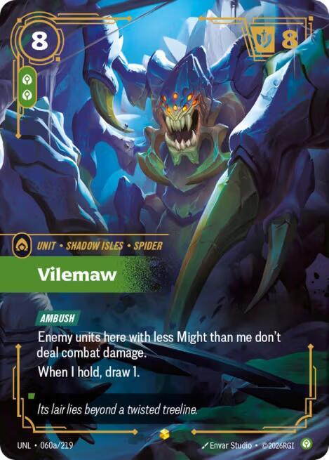 Riftbound: League of Legends Trading Card Game Unleashed Vilemaw (Alternate Art) 060a/219 Showcase Near Mint Foil