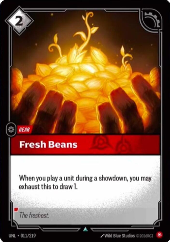 Riftbound: League of Legends Trading Card Game Unleashed Fresh Beans 011/219 Uncommon Near Mint Foil