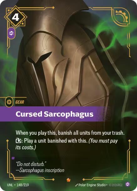 Riftbound: League of Legends Trading Card Game Unleashed Cursed Sarcophagus 148/219 Epic Near Mint Foil