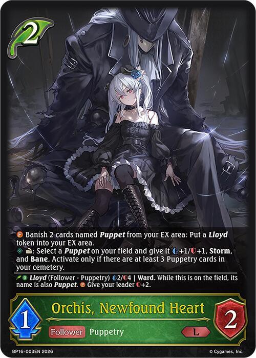 Shadowverse: Evolve BP16: New World Genesis Orchis, Newfound Heart BP16-003EN Legendary Near Mint