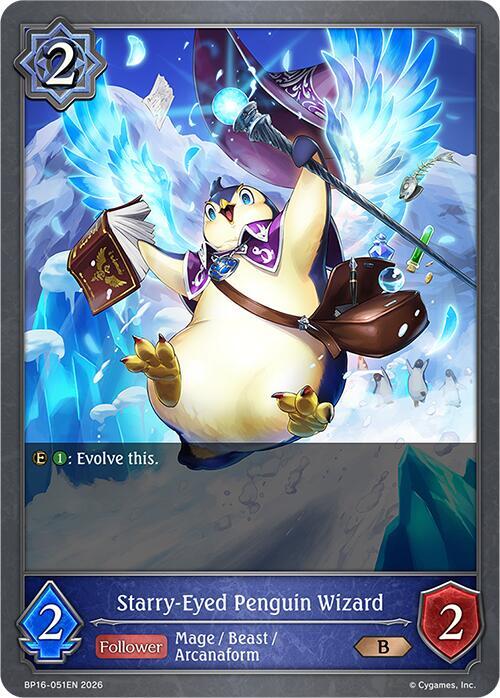 Shadowverse: Evolve BP16: New World Genesis Starry-Eyed Penguin Wizard BP16-051EN Bronze Near Mint