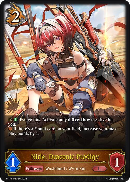 Shadowverse: Evolve BP16: New World Genesis Nirle, Draconic Prodigy BP16-060EN Legendary Near Mint