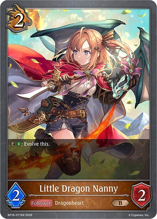 Shadowverse: Evolve BP16: New World Genesis Little Dragon Nanny BP16-071EN Bronze Near Mint