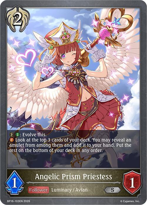 Shadowverse: Evolve BP16: New World Genesis Angelic Prism Priestess BP16-103EN Silver Near Mint