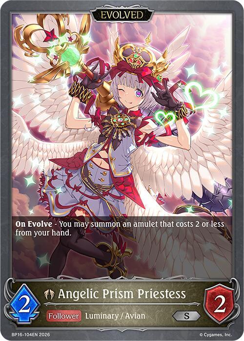 Shadowverse: Evolve BP16: New World Genesis Angelic Prism Priestess (Evolved) BP16-104EN Silver Near Mint