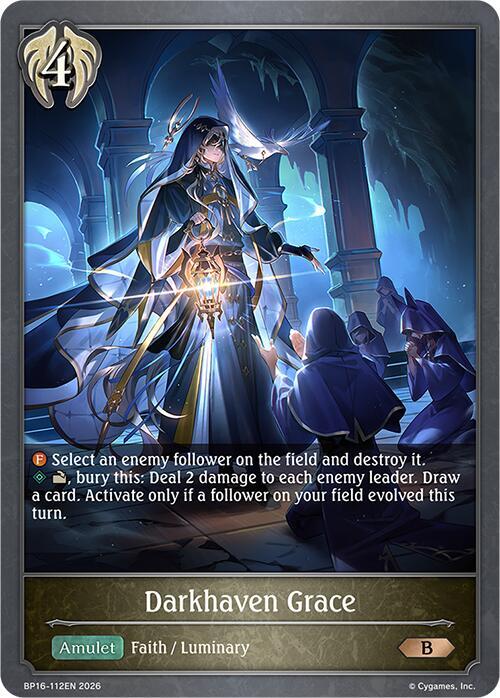 Shadowverse: Evolve BP16: New World Genesis Darkhaven Grace BP16-112EN Bronze Near Mint