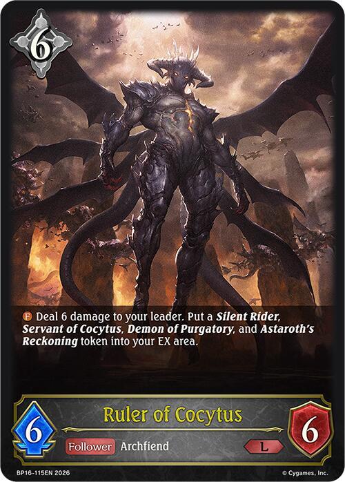 Shadowverse: Evolve BP16: New World Genesis Ruler of Cocytus BP16-115EN Legendary Near Mint