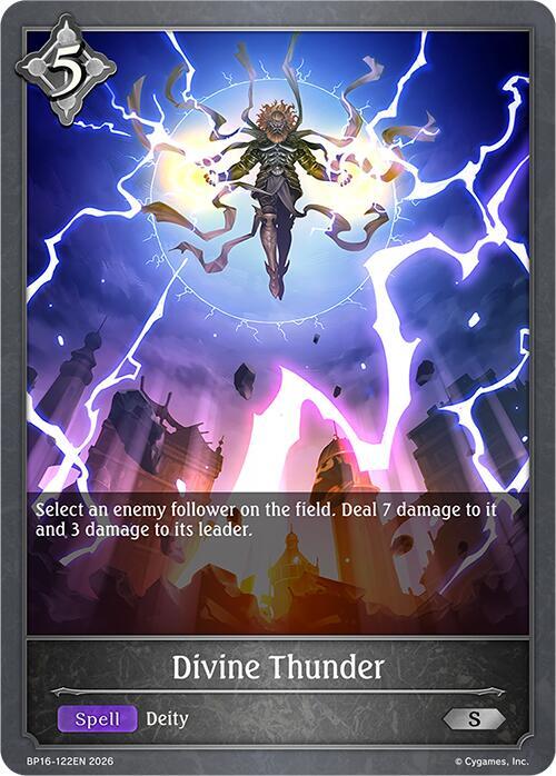 Shadowverse: Evolve BP16: New World Genesis Divine Thunder BP16-122EN Silver Near Mint