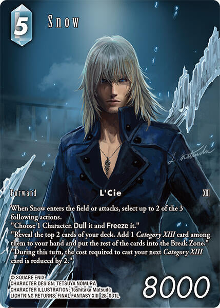 Final Fantasy TCG Dreamlike Oceans Snow (Full Art) 28-031L Legend Near Mint Foil