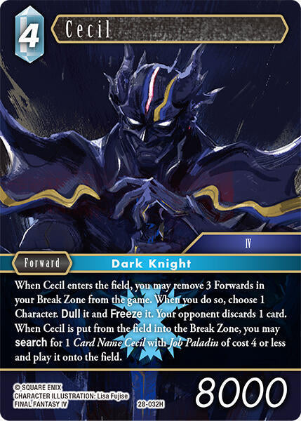 Final Fantasy TCG Dreamlike Oceans Cecil (032) 28-032H Hero Near Mint