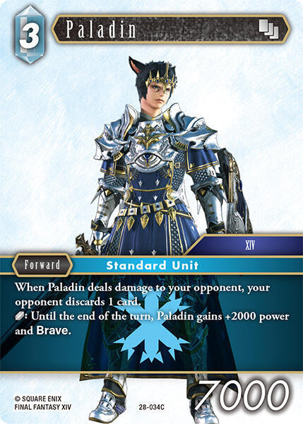 Final Fantasy TCG Dreamlike Oceans Paladin 28-034C Common Near Mint Foil