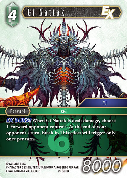 Final Fantasy TCG Dreamlike Oceans Gi Nattak EX 28-043R Rare Near Mint Foil