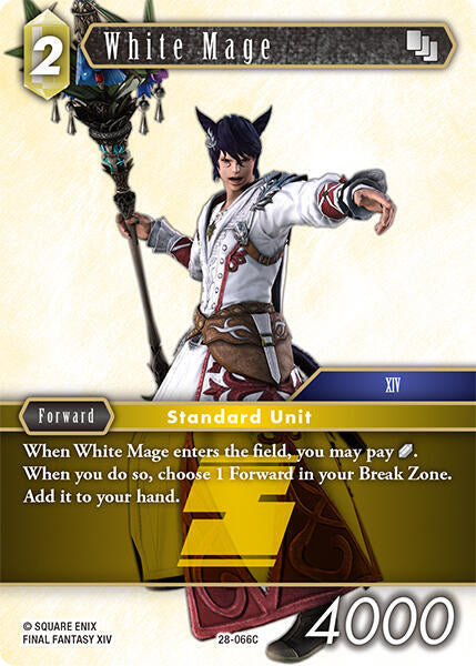 Final Fantasy TCG Dreamlike Oceans White Mage 28-066C Common Near Mint