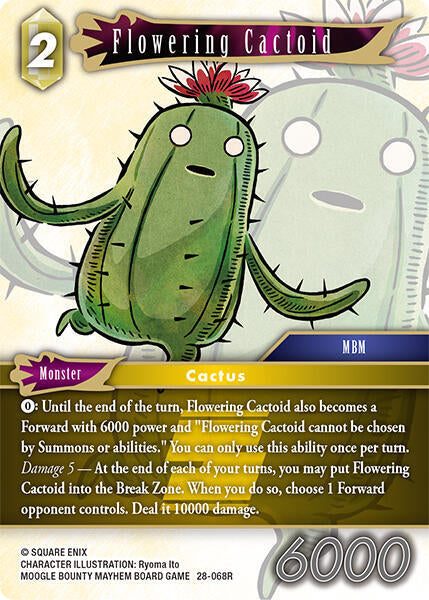 Final Fantasy TCG Dreamlike Oceans Flowering Cactoid 28-068R Rare Near Mint Foil