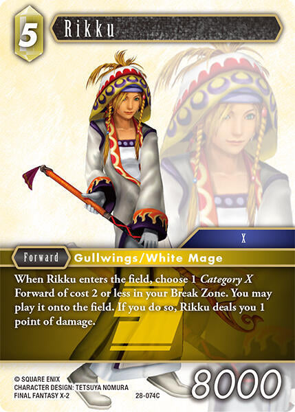 Final Fantasy TCG Dreamlike Oceans Rikku 28-074C Common Near Mint Foil