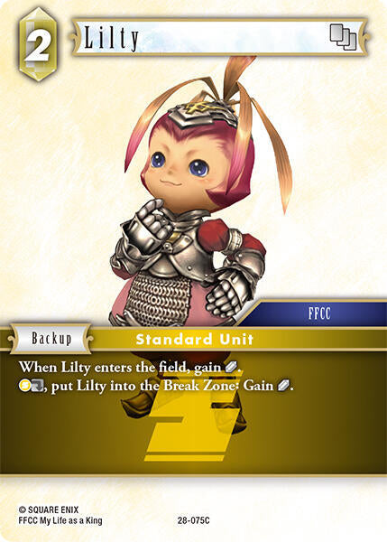 Final Fantasy TCG Dreamlike Oceans Lilty 28-075C Common Near Mint Foil
