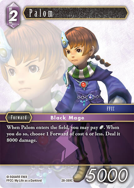 Final Fantasy TCG Dreamlike Oceans Palom 28-089C Common Near Mint Foil