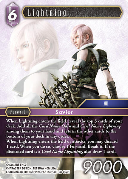 Final Fantasy TCG Dreamlike Oceans Lightning 28-093H Hero Near Mint