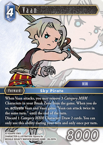Final Fantasy TCG Dreamlike Oceans Vaan 28-097H Hero Near Mint