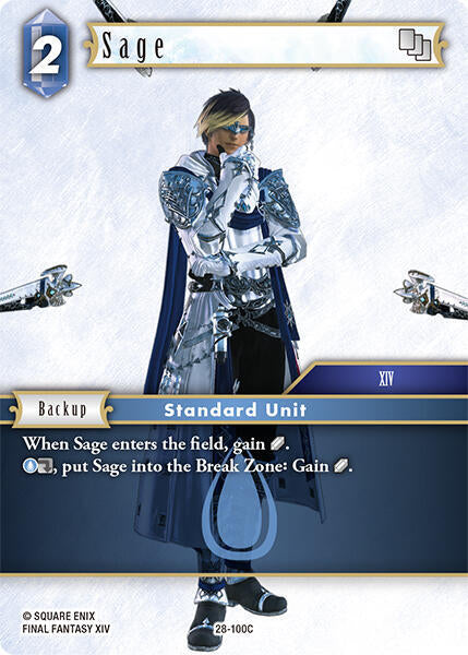 Final Fantasy TCG Dreamlike Oceans Sage 28-100C Common Near Mint Foil
