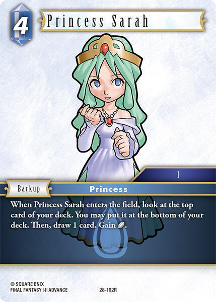Final Fantasy TCG Dreamlike Oceans Princess Sarah 28-102R Rare Near Mint