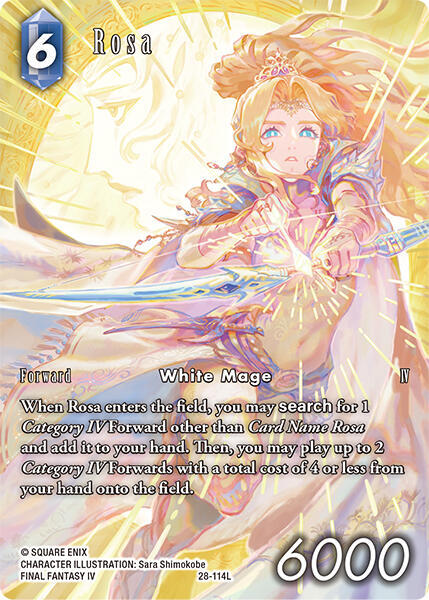 Final Fantasy TCG Dreamlike Oceans Rosa (Full Art) 28-114L Legend Near Mint Foil